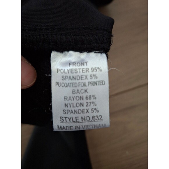 Labijou Faux Leather Front Pull-on Pants, Black, Women's Small - Picture 7 of 7